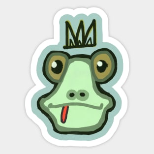 Crown Frog Sticker